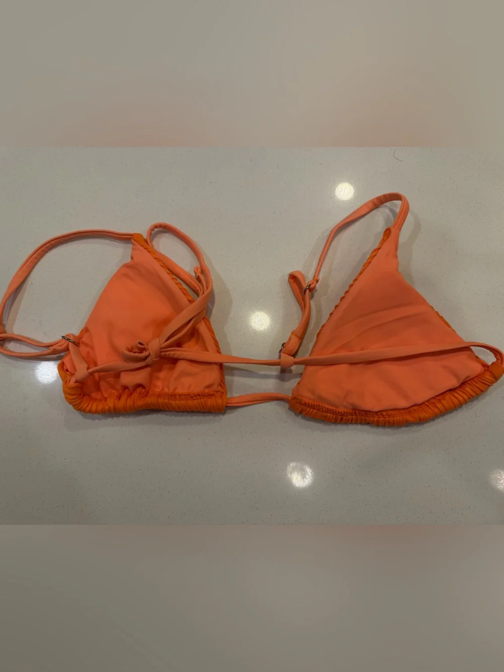 Seamolly Vibrant Orange Textured Bikini Set - Picture 3 of 7